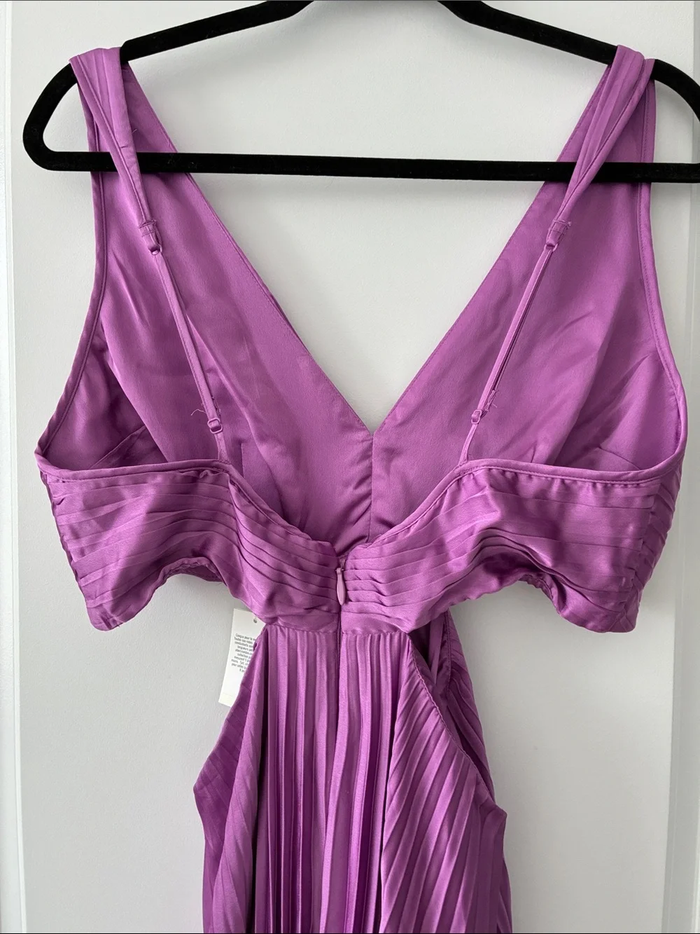 NWT Abercrombie & Fitch Size L Giselle Pleated Cutout Maxi Dress - Picture 6 of 10